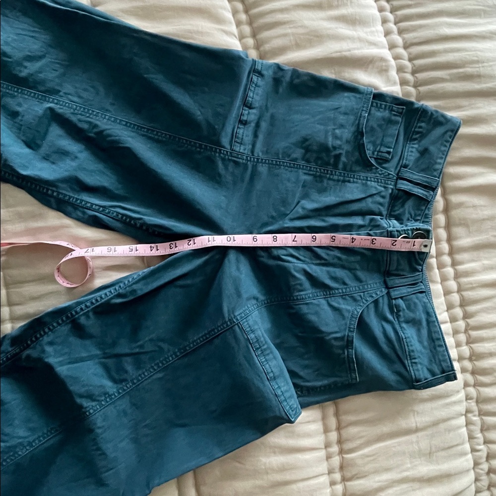 Pilcro Teal Wide-Leg Cargo Pants - Picture 6 of 6